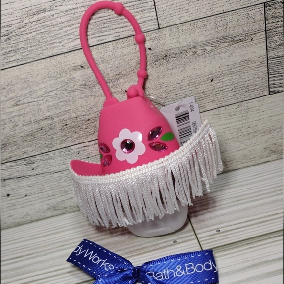 Bath & Body Works Pink Cowgirl Hat Pocketbac Sanitizer Holder NWT - Picture 6 of 6